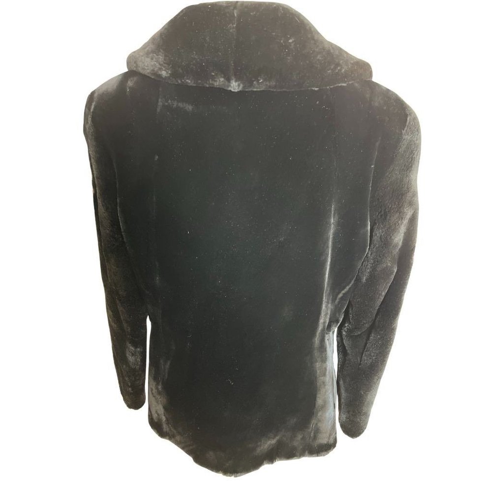 Skaidrite Pastors Vintage Black Sheared Beaver Fur Coat - Picture 2 of 2